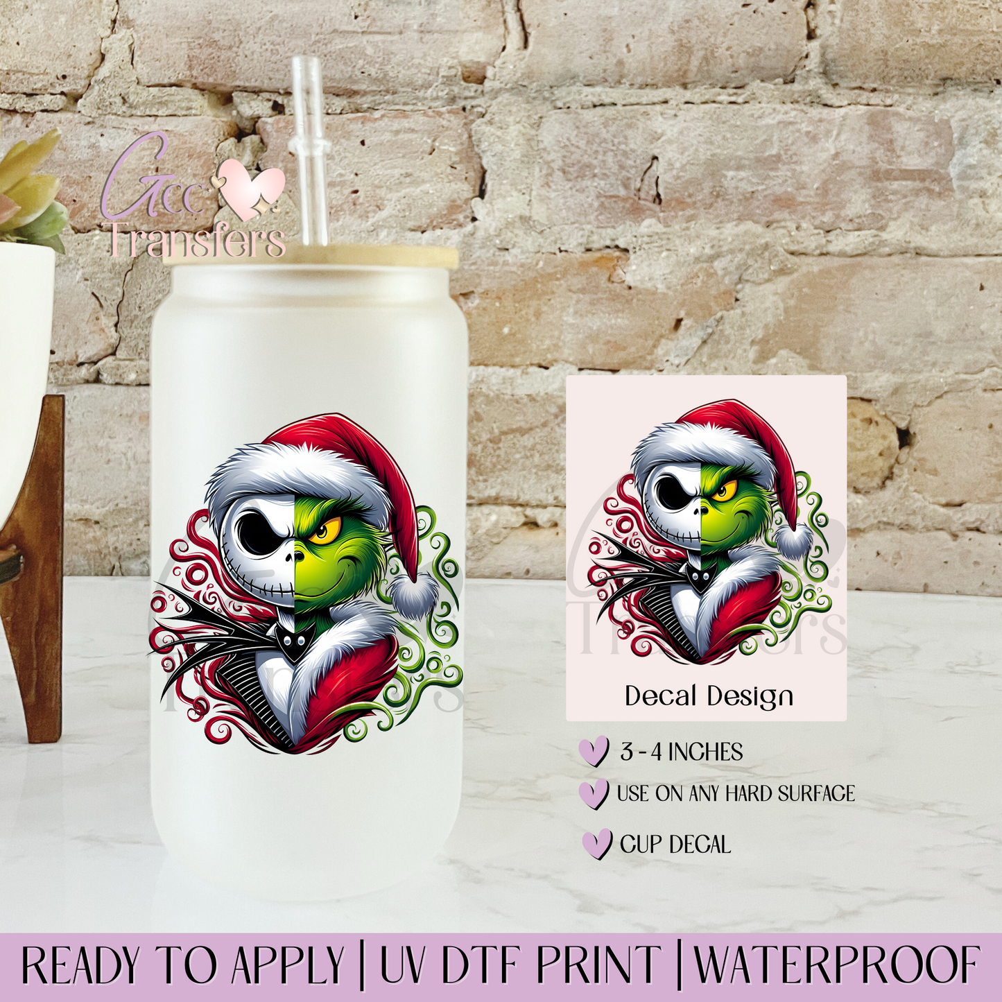 Jack Grinch Holiday Movies - Decal UVDTF