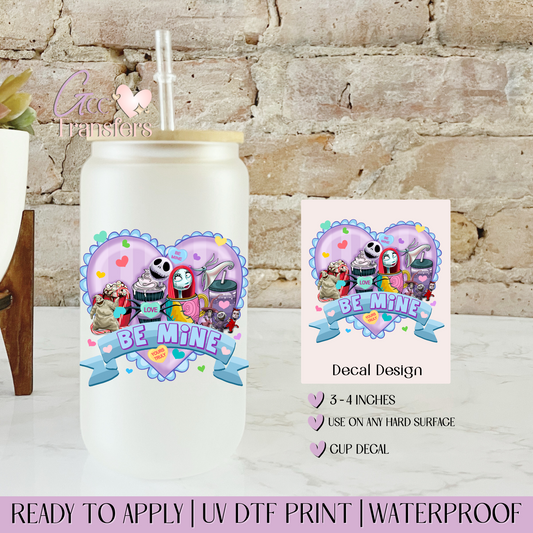 Spooky Soulmates Be Mine Purple - Decal UVDTF