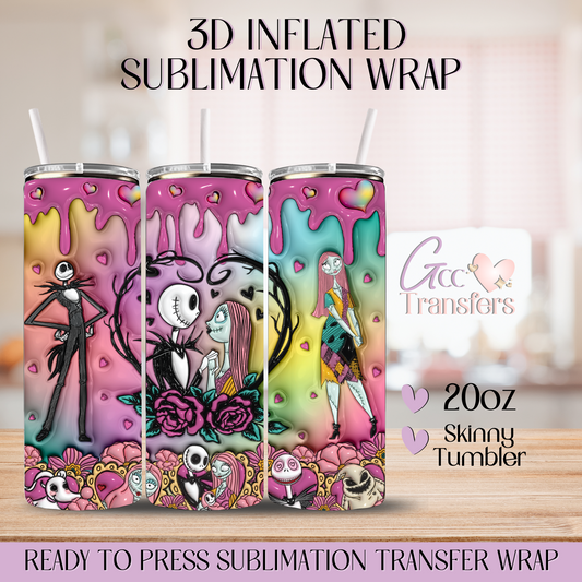 Dark Romance Duo Hearts Colorful - 20oz Regular Sublimation Wrap