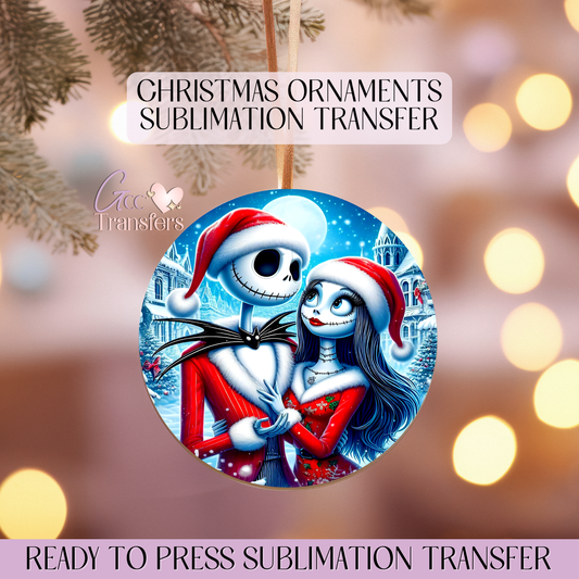 The Nightmare Couple - 3" Ornament Sublimation Transfer