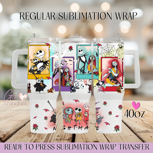 Love Spooky Nightmare Roses - 40oz Regular Sublimation Wrap