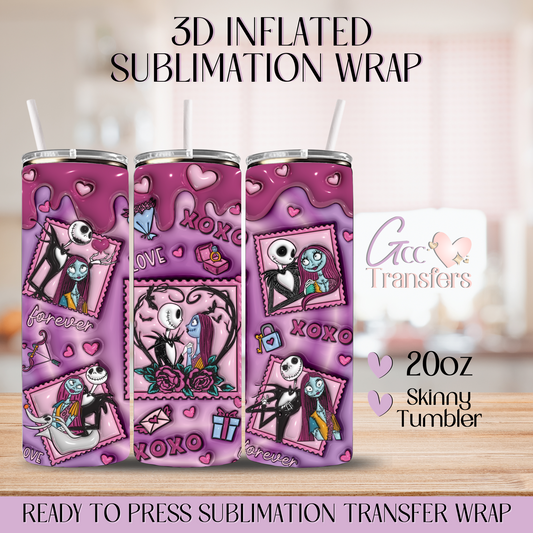 Till Death & Beyond  Purple Valentine - 20oz 3D Inflated Sublimation Wrap