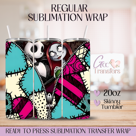 Spooky Soulmates Zipper Halloween - 20oz Regular Sublimation Wrap
