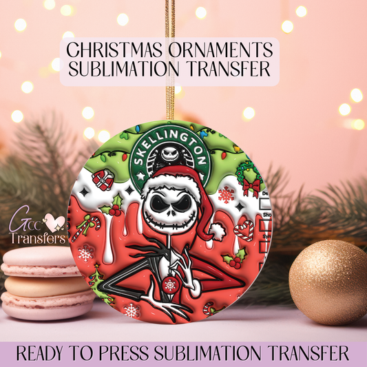 Holding Ornament Creepy - 3" Ornament Sublimation Transfer