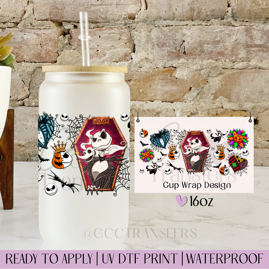Horror Character Grave Halloween  - 16oz UV DTF WRAP