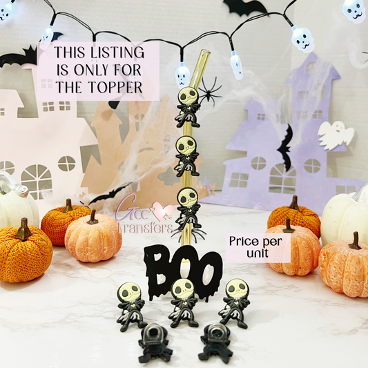 Haunted Yellow Face  ( (RTS) Straw Topper