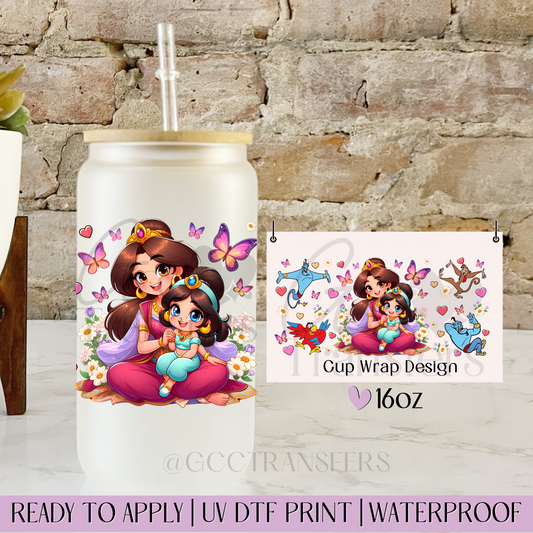 Arabic Butterflies Duchess Mother & Daughter - 16oz UV DTF WRAP