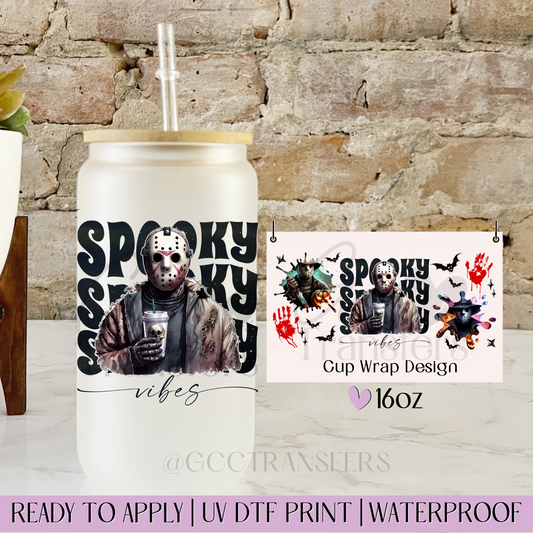 Jason Spooky Vibes Coffee - 16oz UV DTF WRAP