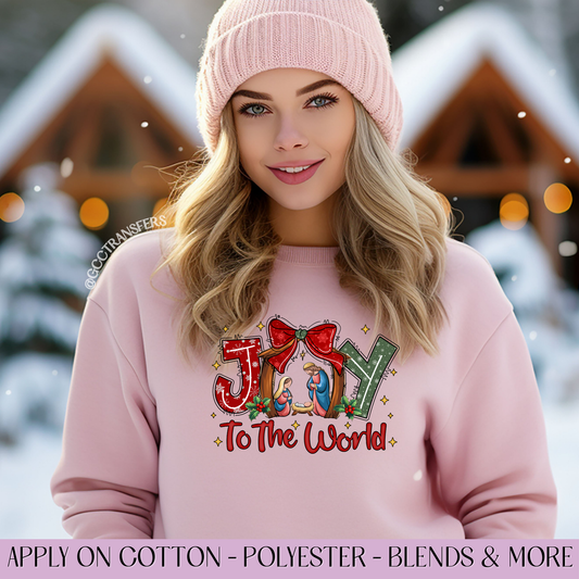 Joy to The World - Full Color DTF Transfer