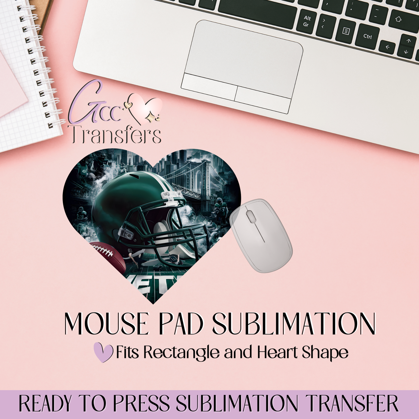 Jets Football Team - Mouse Pad Sublimation Transfer