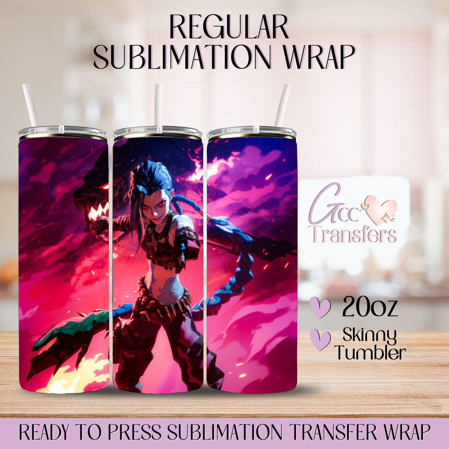 League of Legend Video Game Character - 20oz Regular Sublimation Wrap