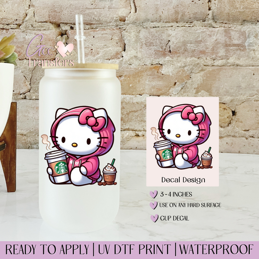 Cat Iced Coffee  - Decal UVDTF