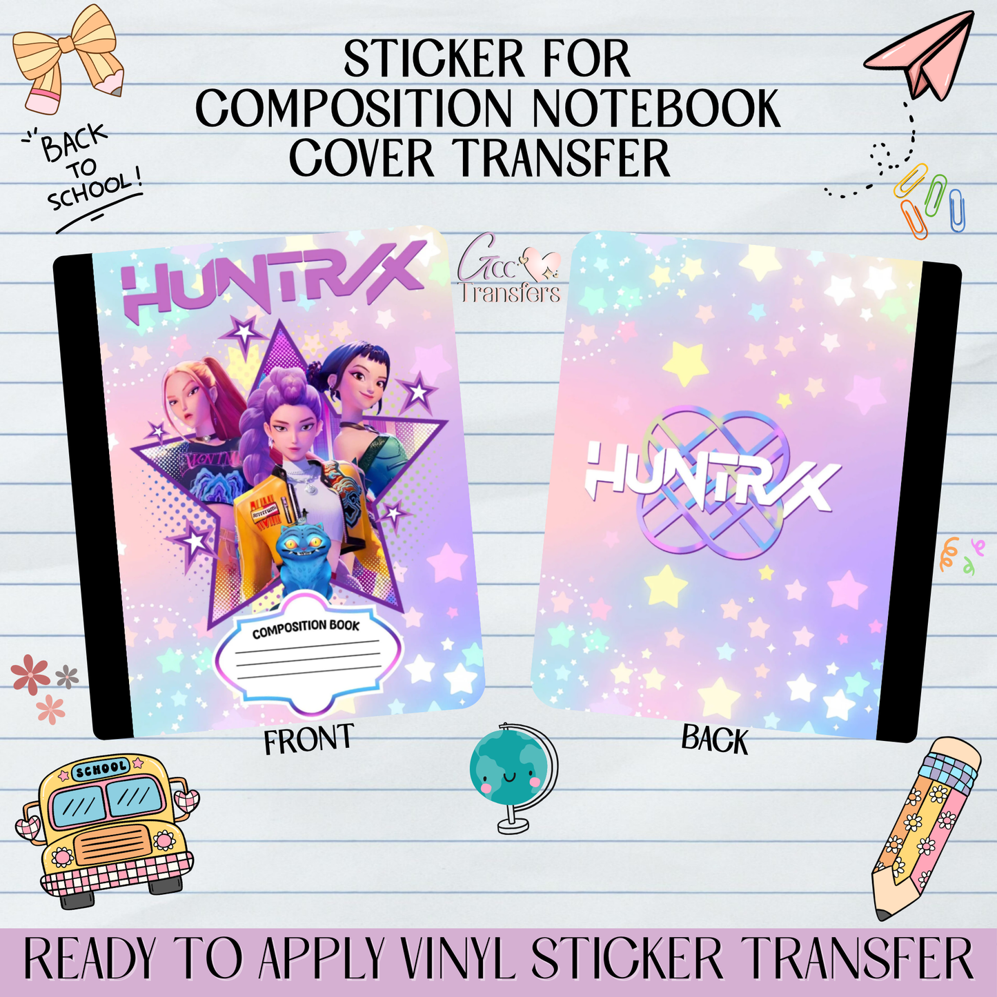Pop Star Hunter Group - Sticker for Notebook Cover