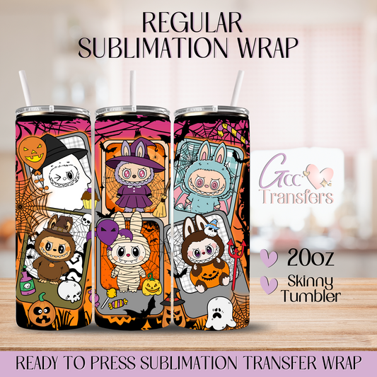 Monsters Halloween Tarot - 20oz Regular Sublimation Wrap