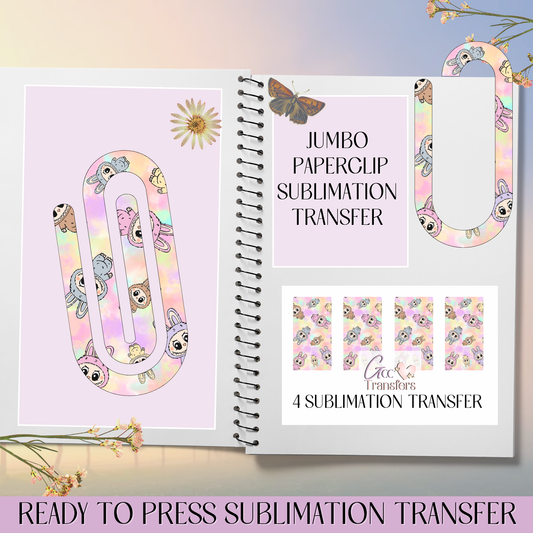 Monsters Cartoons Trending - Jumbo Paperclip Sublimation Transfer