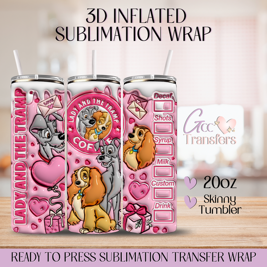 A Taste of Romance Paws - 20oz 3D Inflated Sublimation Wrap