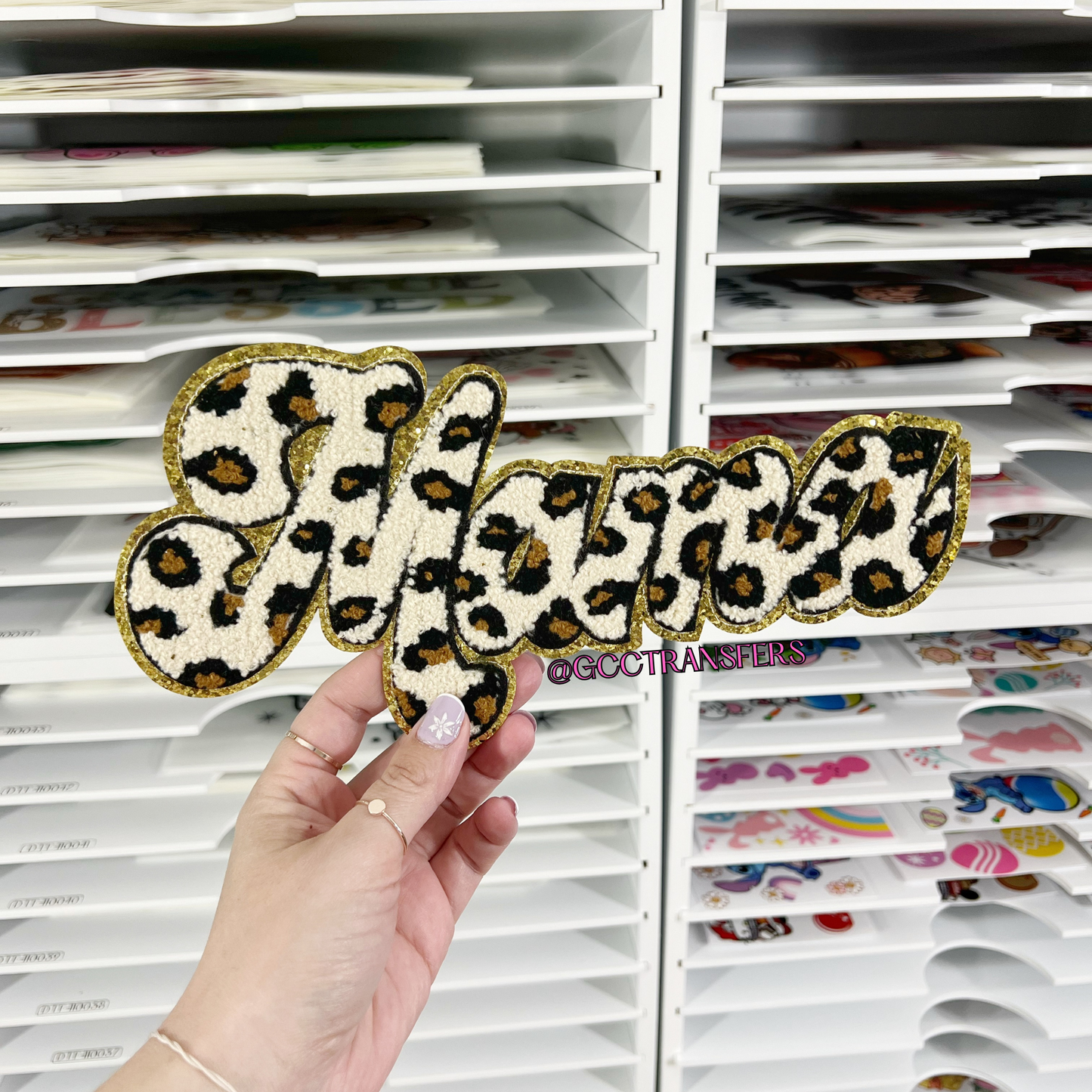 Leopard Mama Chenille Patch