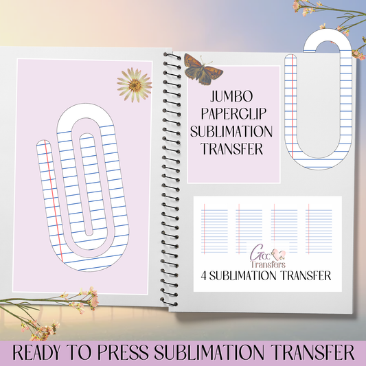 Lined Notebook - Jumbo Paperclip Sublimation Transfer