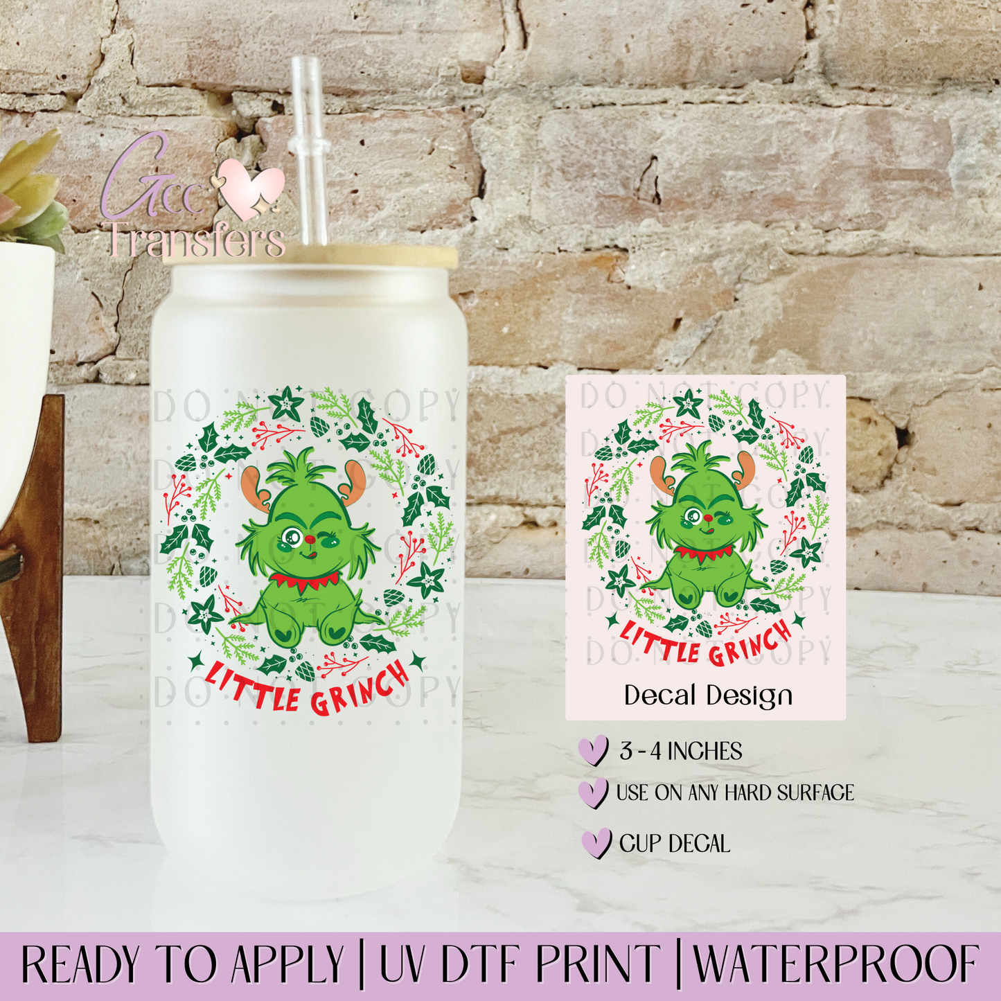 Little Grinch Green - Decal UVDTF