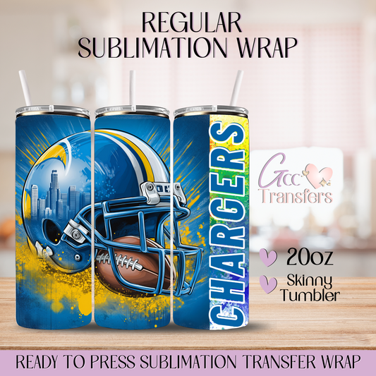 Chargers Football Team - 20oz Regular Sublimation Wraps