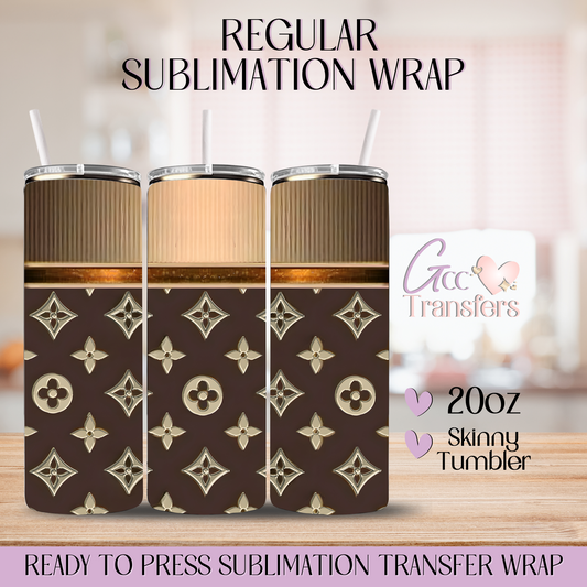 Girly Purse Fashion Brown - 20oz Regular Sublimation Wrap