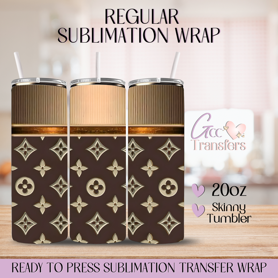 Girly Purse Fashion Brown - 20oz Regular Sublimation Wrap