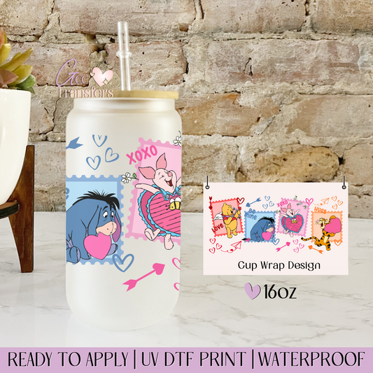 Love Hug Honey Friends  - 16oz UV DTF WRAP