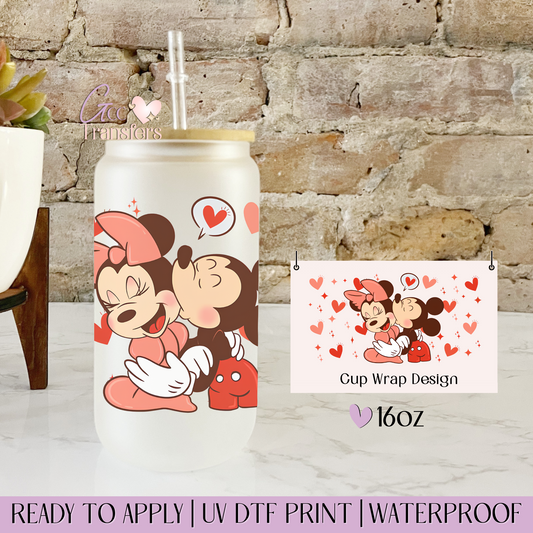 Romance Valentine Mice - 16oz UV DTF WRAP