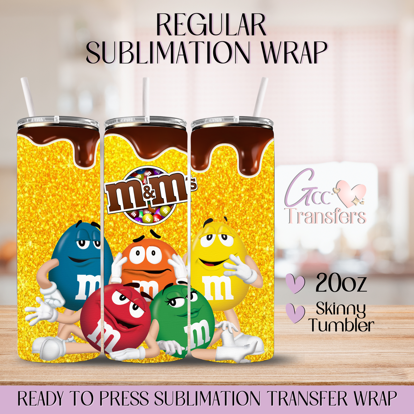 Chocolate Candy - 20oz Regular Sublimation Wrap