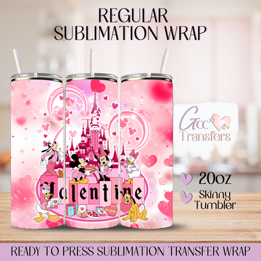 Pink Magical Friends Valentine - 20oz Regular Sublimation Wrap