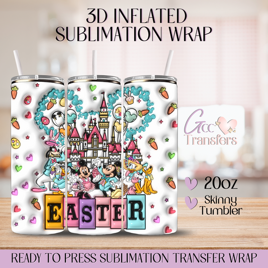 Easter Mice Head Wonderland - 20oz 3D Inflated Sublimation Wrap