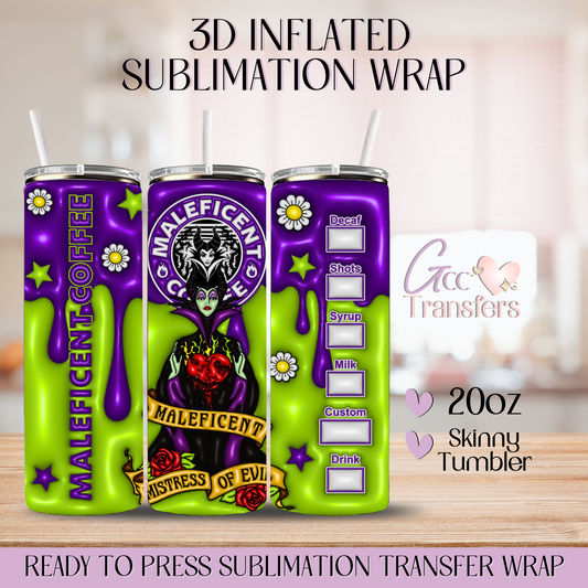 Malicious Coffee - 20oz 3D Inflated Sublimation Wrap