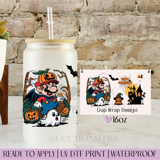 Arcade Dreams Character Halloween - 16oz UV DTF WRAP