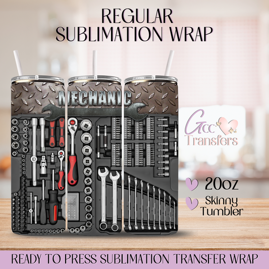 Mechanic Tool Box Dad - 20oz Regular Sublimation Wrap