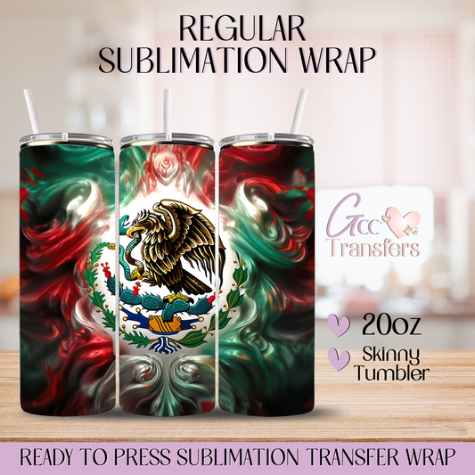 Mexican Flag - 20oz Regular Sublimation Wrap