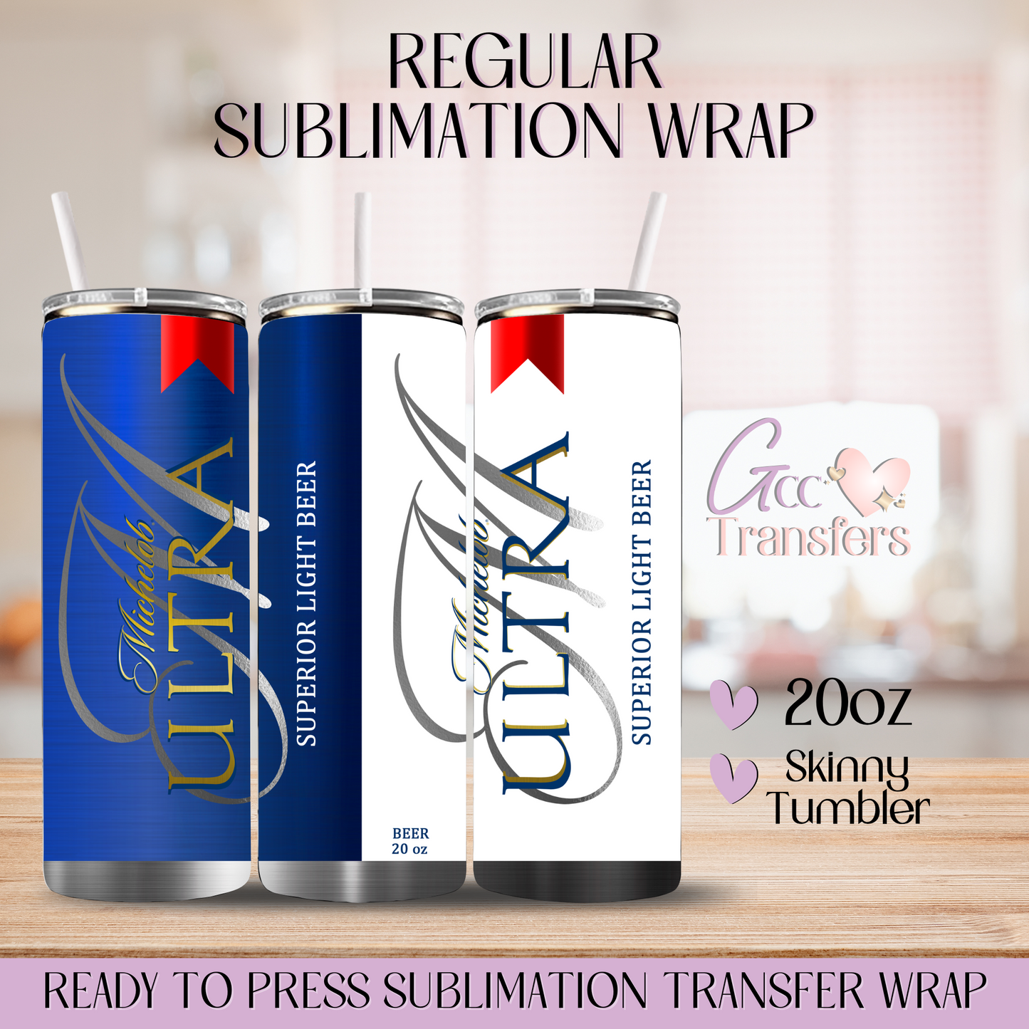 Ultra Beer - 20oz Regular Sublimation Wrap