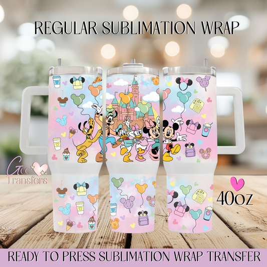 Mice Magical Castle Friends Colorful - 40oz Regular Sublimation Wrap