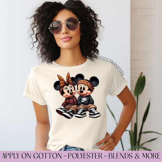 Chicano Mice Couple - Full Color DTF Transfer