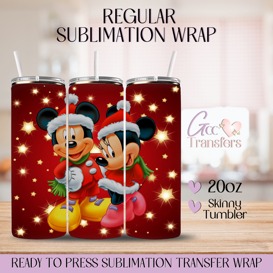 Mice Couple Xmas Outfits - 20oz Regular Sublimation Wrap