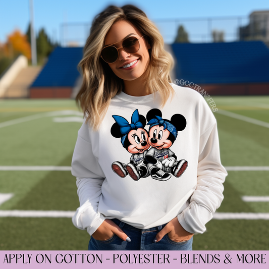 Mice Couple Baseball Fans - Full Color DTF Transfer