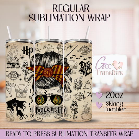 Mom Owl Mail Life - 20oz Regular Sublimation Wrap