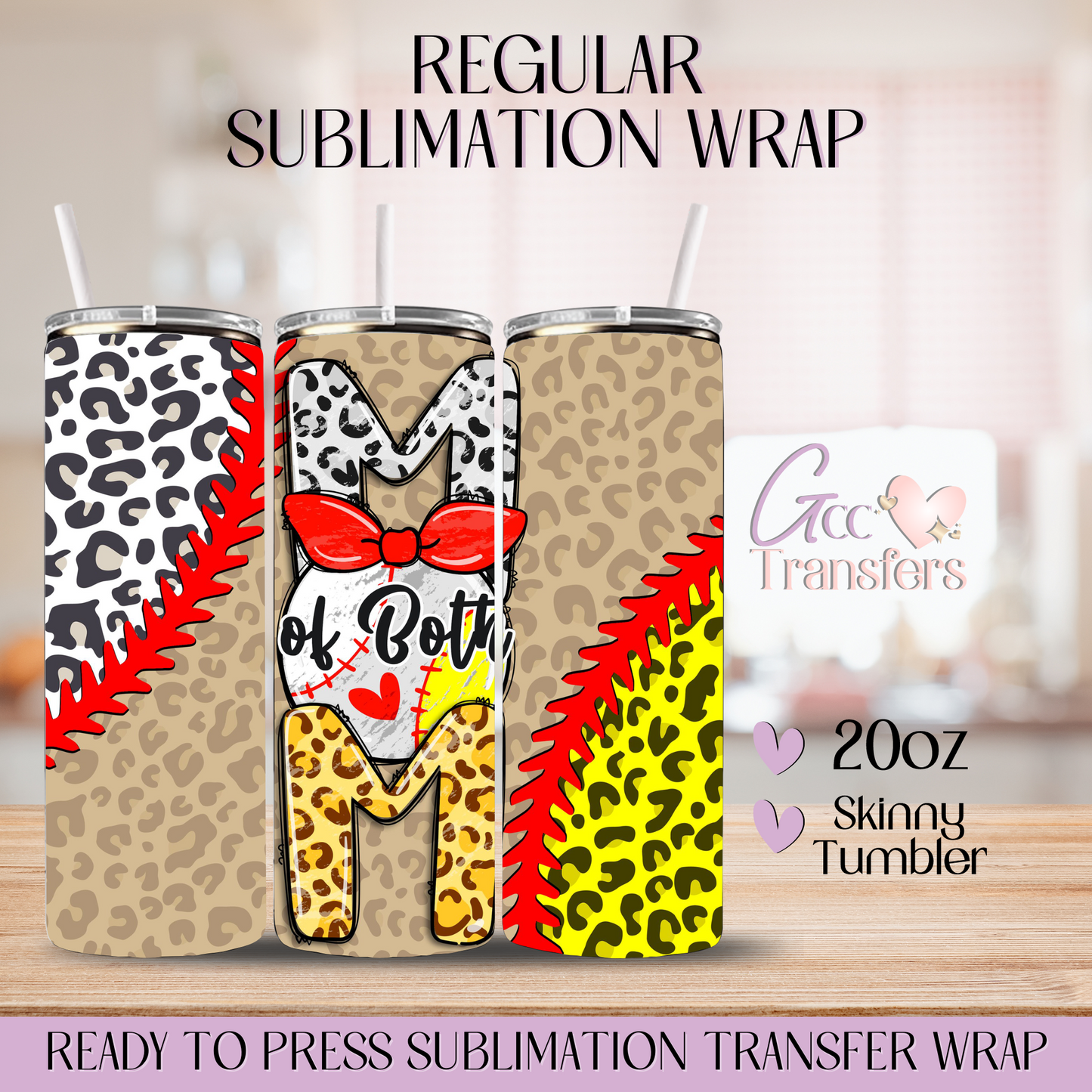 Mom of Both - 20oz Regular Sublimation Wrap
