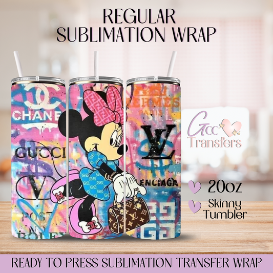 Mice Bow Luxury Graffiti - 20oz Regular Sublimation Wrap