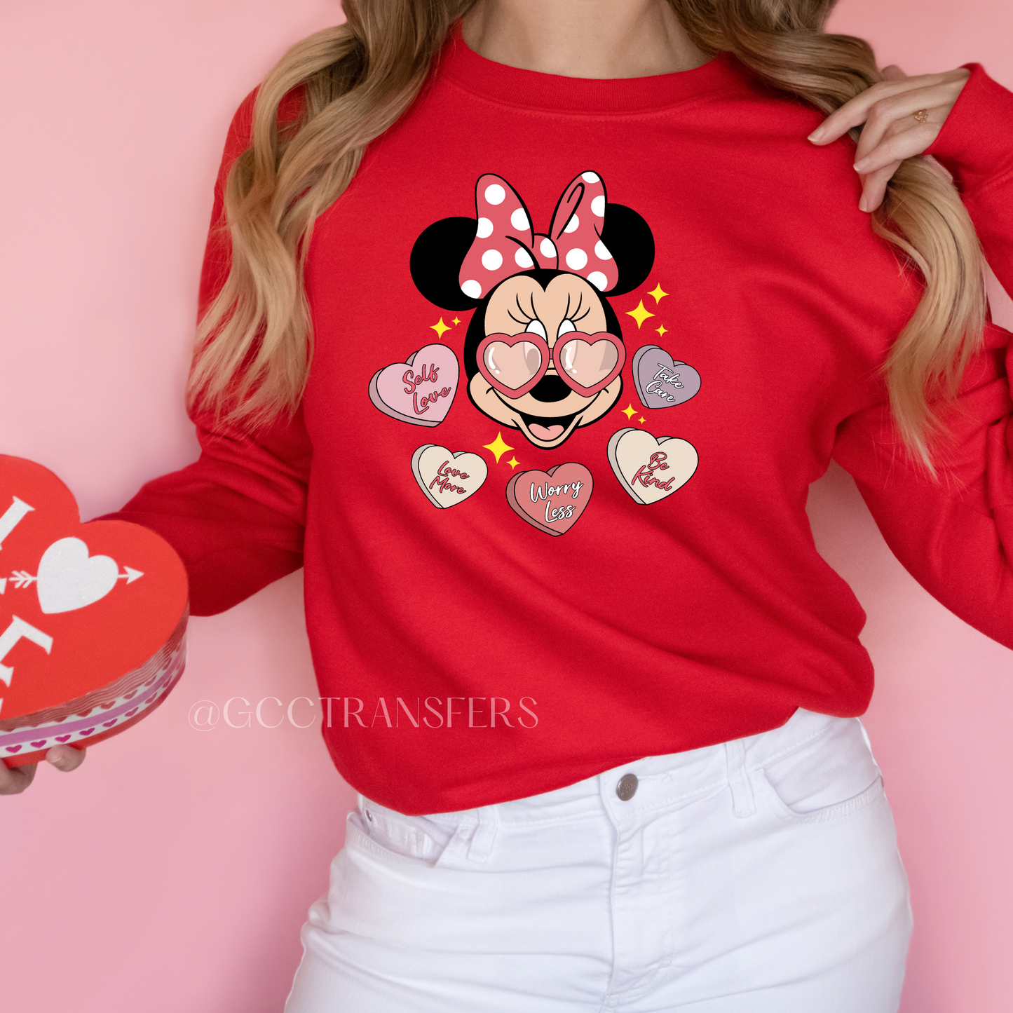 Valentine Mouse - Full Color DTF Transfer