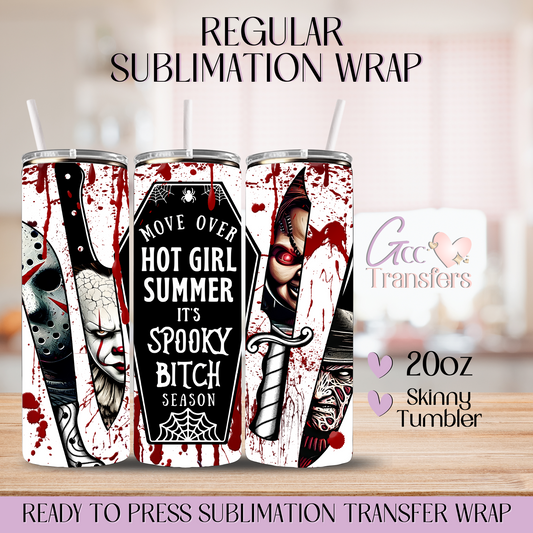 Hot Girl Summer Spooky Bitch - 20oz Regular Sublimation Wrap