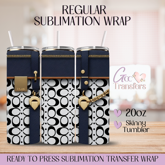 Navy Purse Fashion Leather - 20oz Regular Sublimation Wrap