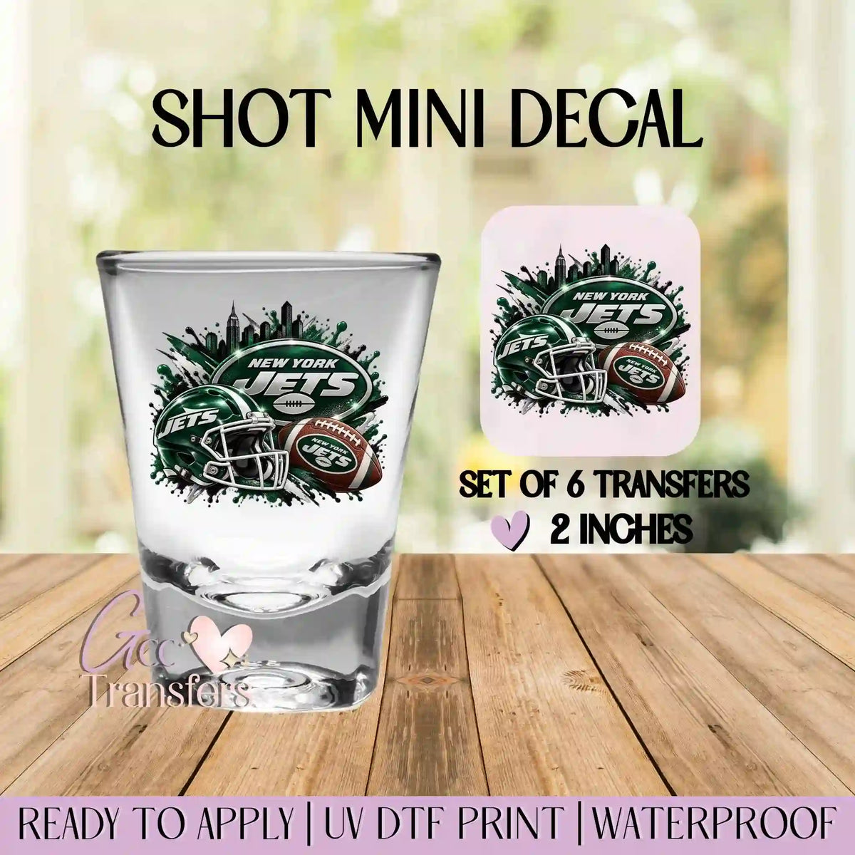 Jets Football Ball - Set of 6 (Shot UV Decals)