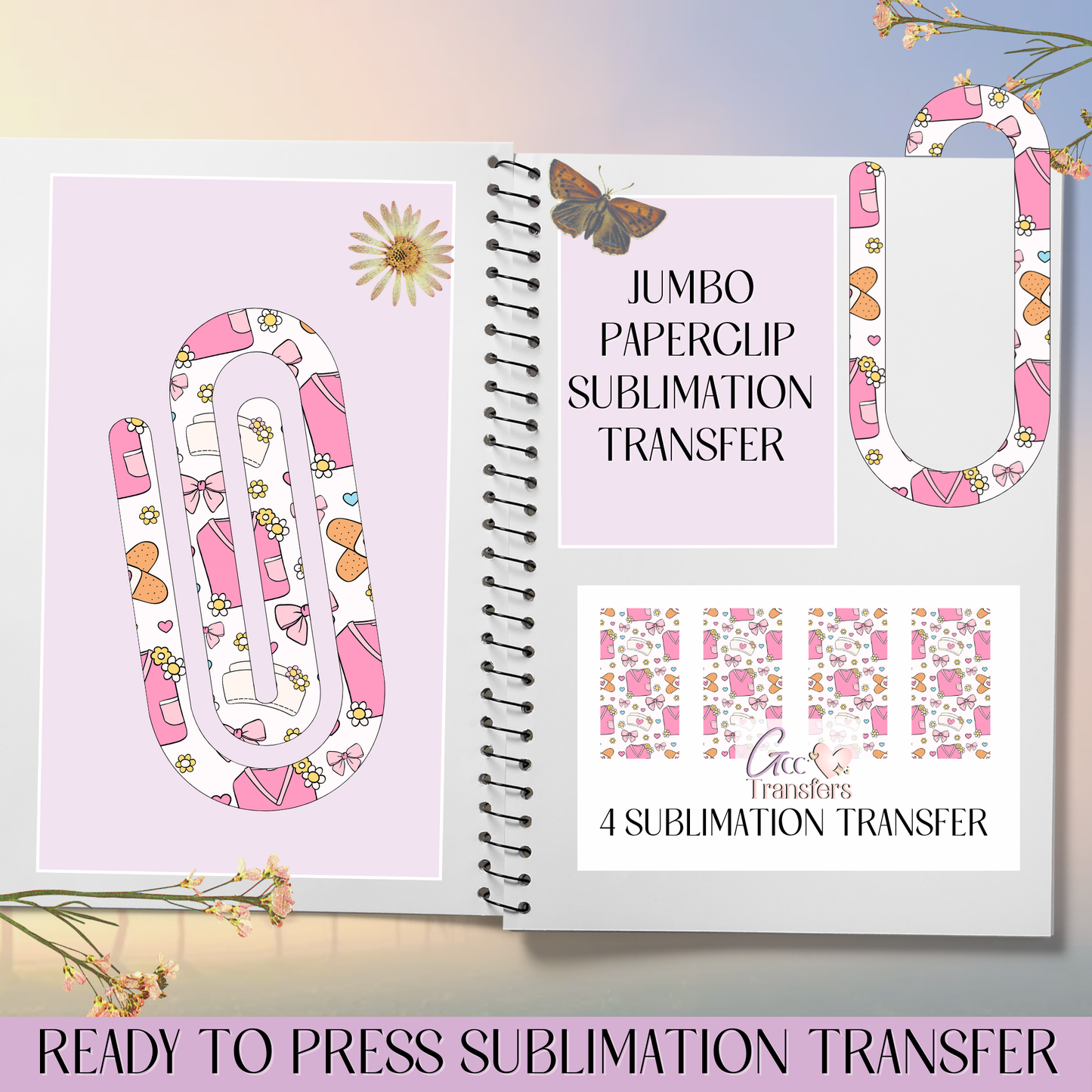 Nurse Coquette - Jumbo Paperclip Sublimation Transfer