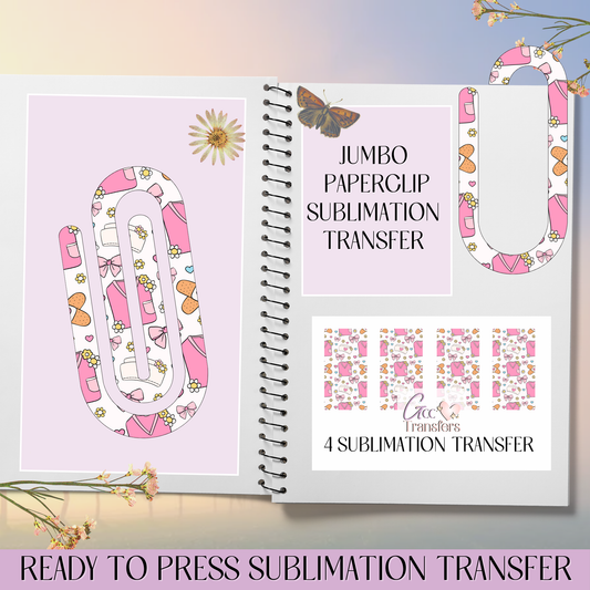 Nurse Coquette - Jumbo Paperclip Sublimation Transfer