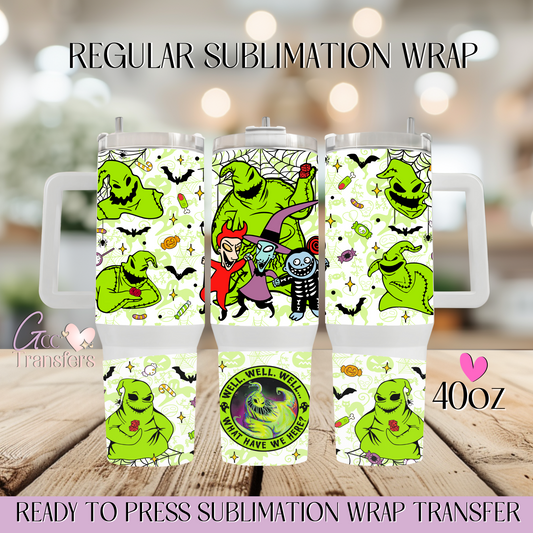Ugly Green Character - 40oz Regular Sublimation Wrap